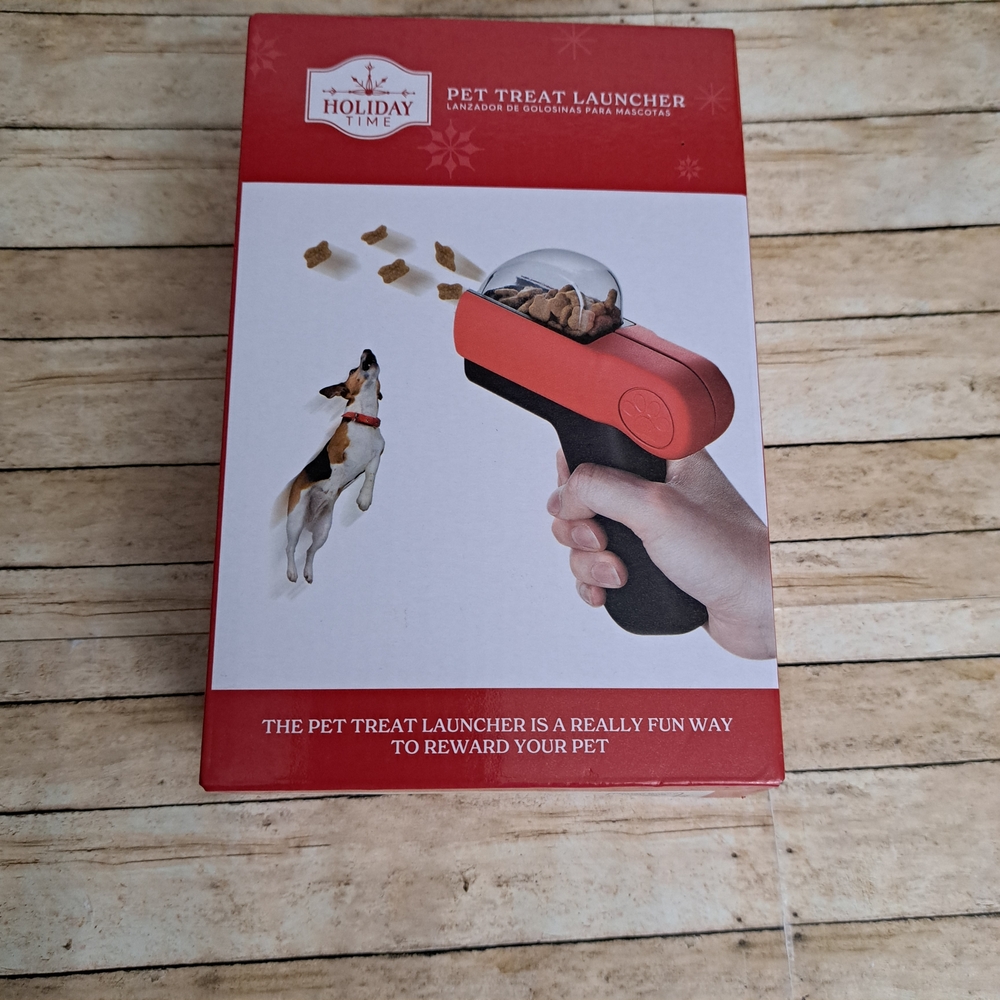 Holiday Time Red and Black Pet Treat Launcher